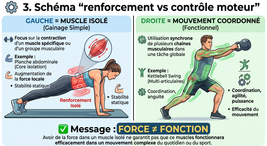 renforcement vs contrôle moteur