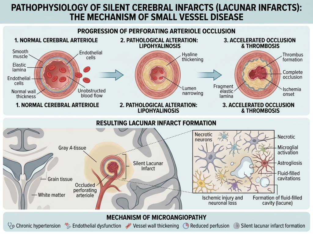 physiopathology silent stroke